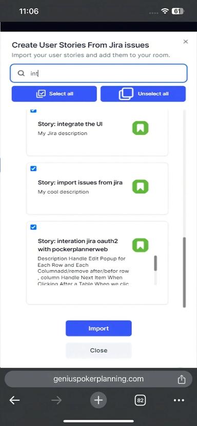 JIRA screenshot